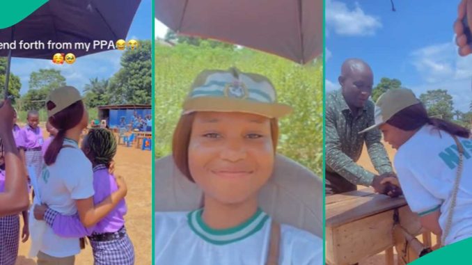 Female NYSC Member Happy as PPA Organises Send-forth Ceremony for Her, Pupils’ Song Amuse Netizens