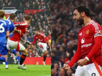 Fernandes shines as Man United beat Leicester 3-0 in Van Nistelrooy’s final game