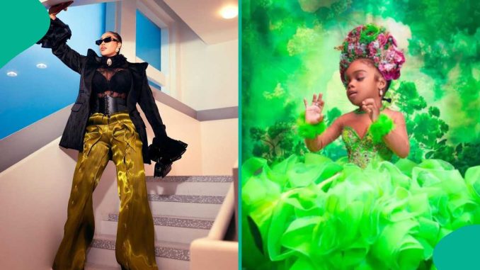 Halloween: Tiannah Replies Trolls Who Criticized Her 3-Year-Old Daughter's Liposuction Costume