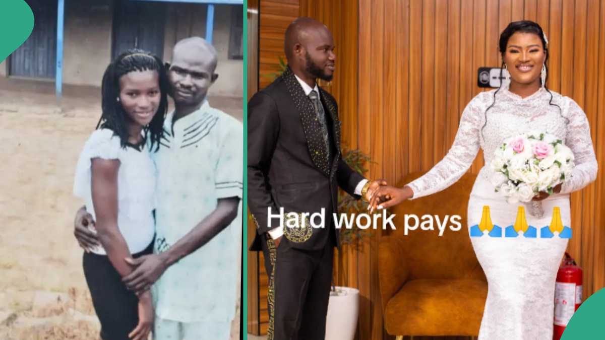 "Hard Work Pays": Lady and Her Husband Shares Throwback Photo Showing Their Humble Beginning