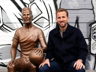 Harry Kane's controversial £7,200 bronze statue unveiled