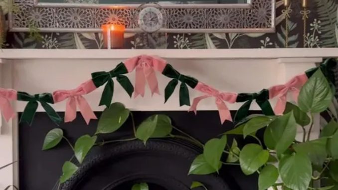 I made a Christmas garland for my home using a £3 buy from B&M - it’s girly, takes seconds to do and looks incredible