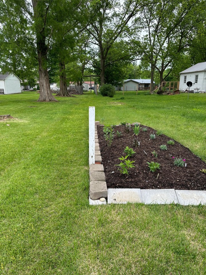 And she's even gone as far to build a plant garden on her property line too