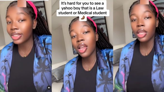 "It's hard to see a yahoo boy that is a Law or Medical student" – Tiktok lady (VIDEO)