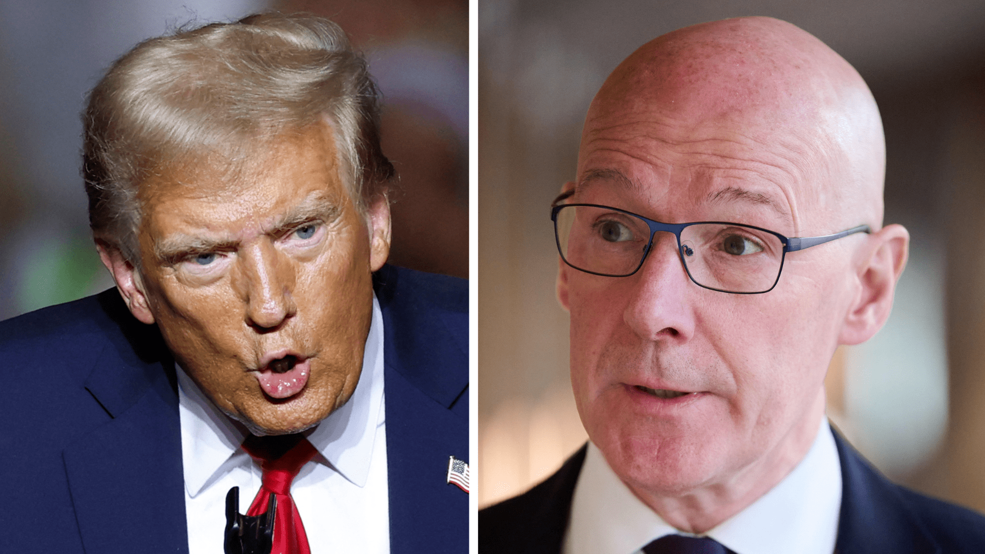 John Swinney says he has 'very big, real differences' with Donald Trump after Green chief's Holyrood attack on President