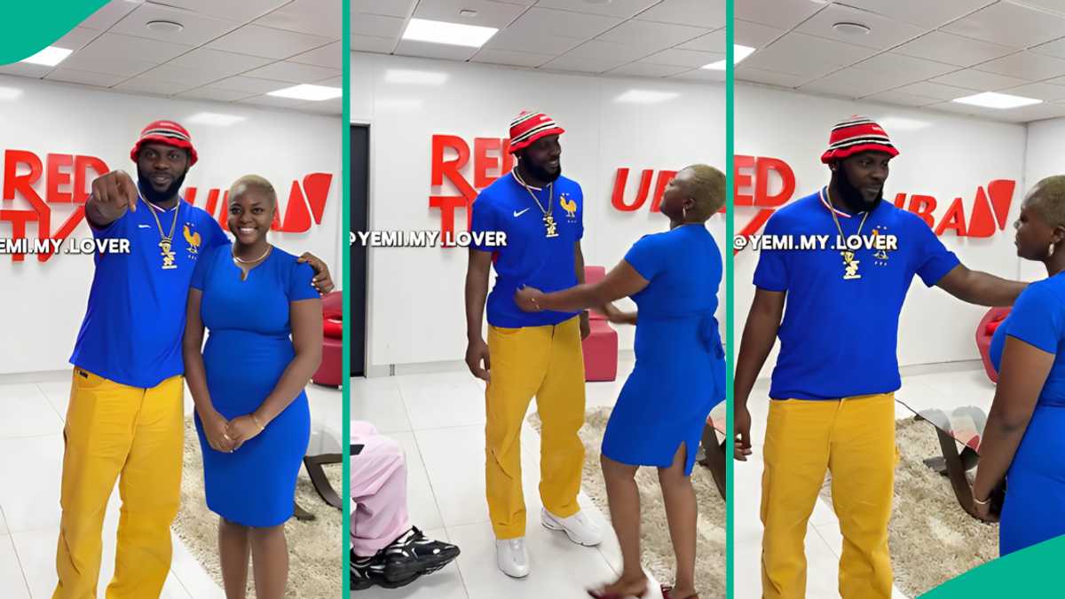 Lady Working at UBA Starstruck as Rapper Odumodublvck Visits Her Workplace, Video Amazes Nigerians