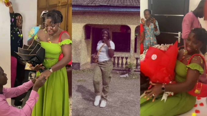 Lady gets engaged to soldier she met at NYSC camp