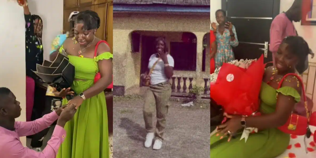 Lady gets engaged to soldier she met in camp