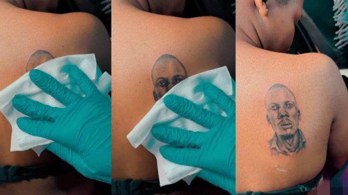 Lady goes over and beyond to tattoo boyfriend's face on her back