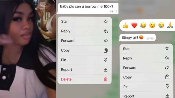 Lady leaks chat with 'cute' man who billed her N100K, video stir reactions