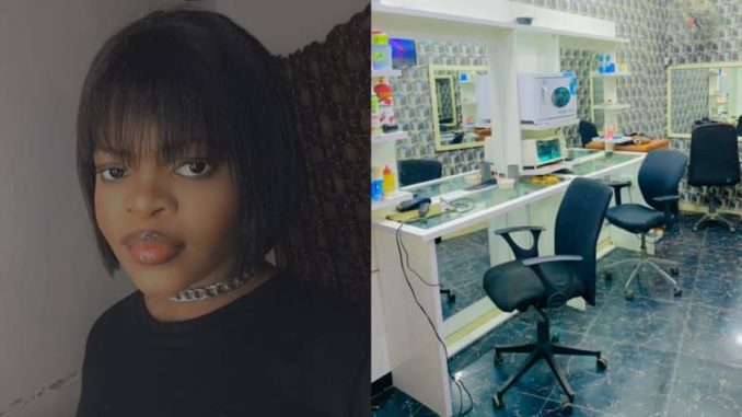 Lady quits banking job to start hairstyling, lashes, brows, and barbing business