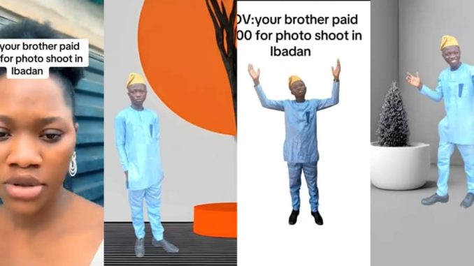 Lady disappointed by brother’s photoshoot results after hiring photographer from Ibadan for ₦500