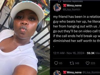 Lady reveals friend’s abusive boyfriend hits her 20 times daily, enforces video surveillance