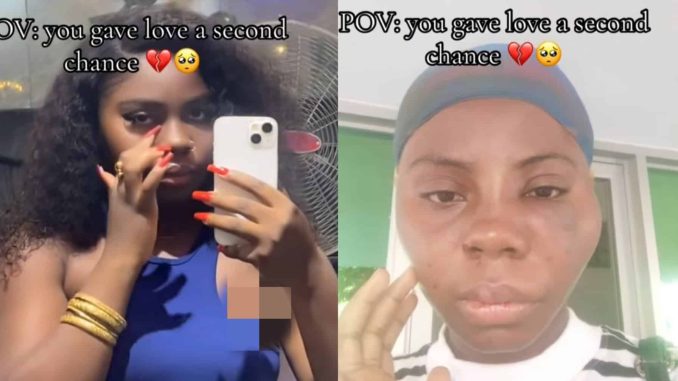 Lady's face undergoes transformation after giving love a second chance