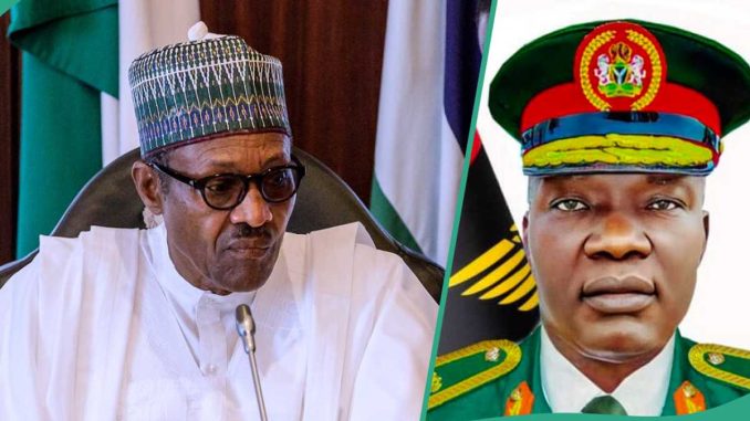 Lagbaja’s Death: ‘Deeply Shocked’ Buhari Releases Statement Over Chief of Army Staff’s Demise