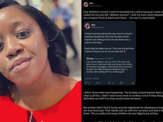 Lady recalls being labeled a witch at Lagos church for wearing red pants to sunday school