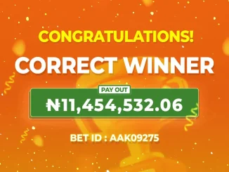 Lucky BetCorrect User wins ₦11.4Million with ₦300