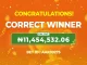 Lucky BetCorrect User wins ₦11.4Million with ₦300