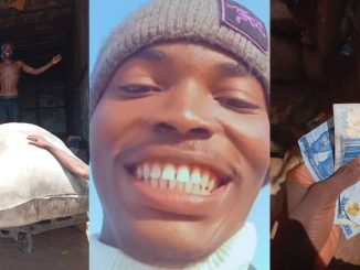 Man achieves bucket list goal of unloading goods from a trailer, flaunts ₦3k payment 