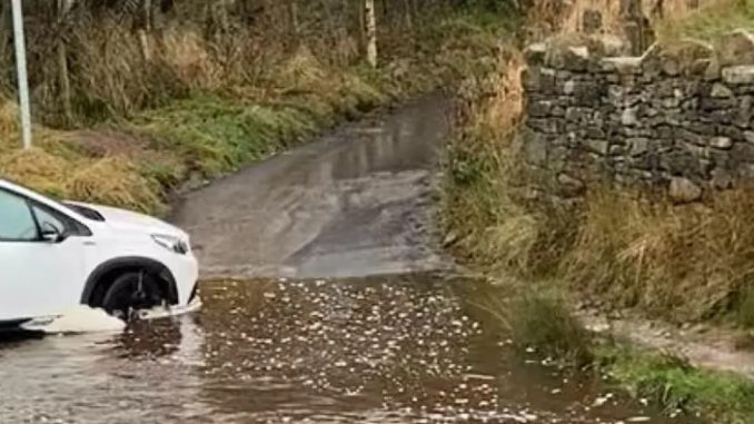 Man in his 80s dies and woman rushed to hospital after car 'enters the water' at Noyna Ford during Storm Bert