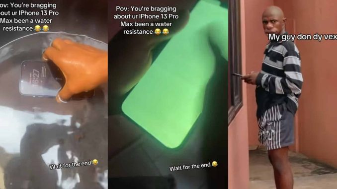 Man who bragged about his iPhone being water-resistant cries out as it refuses to come on