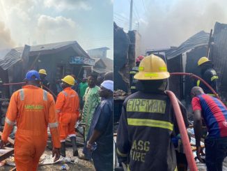 Millions worth of goods destroyed as fire guts popular Lagos market