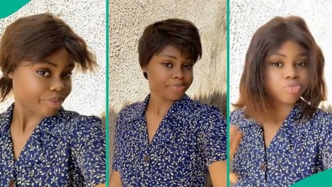 Mixed Reactions as Lady Shows Off Wigs Her Man Gave Her for 'Detty December'