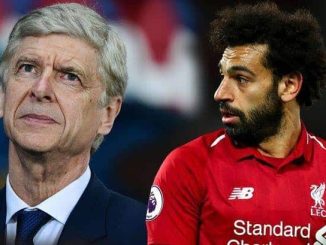 Arsene Wenger and Mohammed Salah