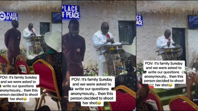 Moment lady reports 'a brother' in church for ignoring all her 'green lights'