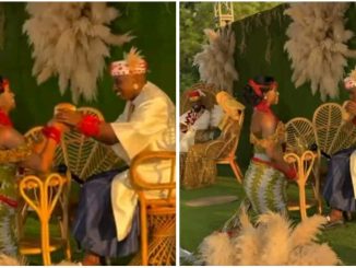 Moments from Priscilla Ojo and Juma Jux's latest music video, Ololufe