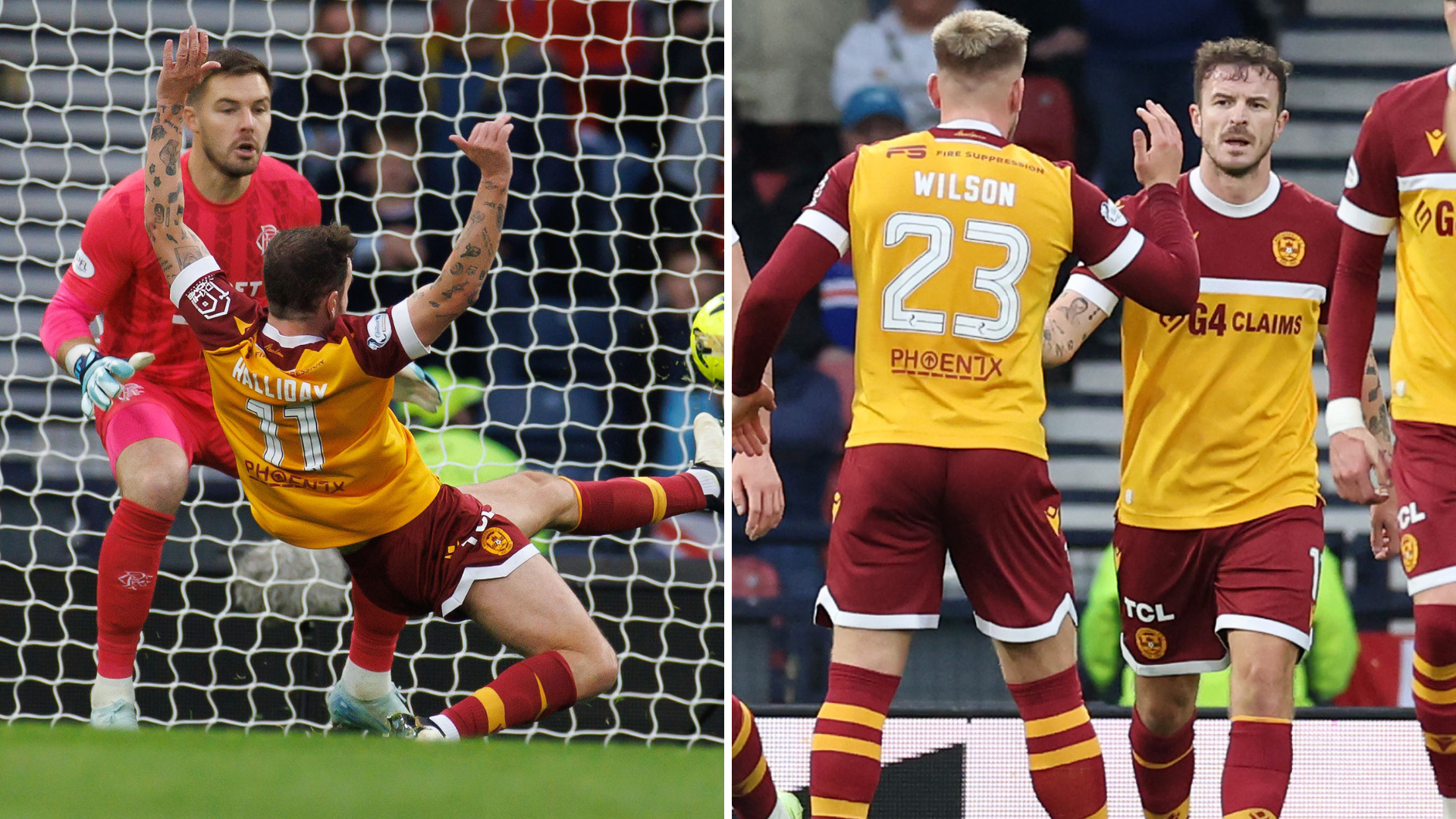 Motherwell vs Rangers LIVE SCORE as Andy Halliday gives Well shock lead at Hampden