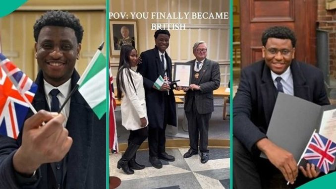 Nigerian Man Living in UK Officially Becomes British Citizen, Video Captures Attention on TikTok