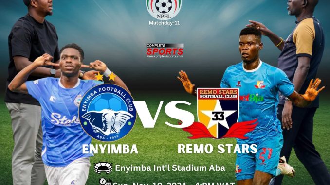 NPFL: Remo Stars Match Is Like Derby –   It’s Payback Time  –Enyimba Coach, Olanrewaju