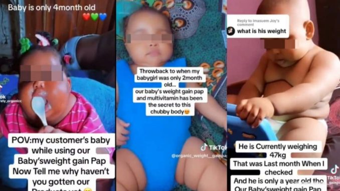 Outrage As Nigerian TikToker's Baby Weight Gain Product Sparks Safety Concerns