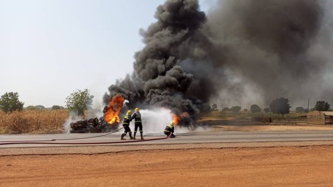 Panic As Fuel Tanker Explodes In Jigawa