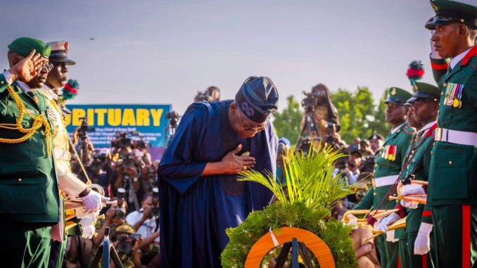 President Tinubu Leads Tribute As Late Chief Of Army Staff Is Buried At National Cemetery