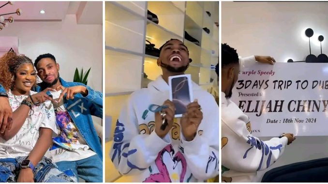 Purple Speedy surprises boyfriend with iPhone 16, a trip to Dubai on his birthday