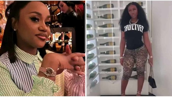 Reactions trail Chioma's new look in a viral video