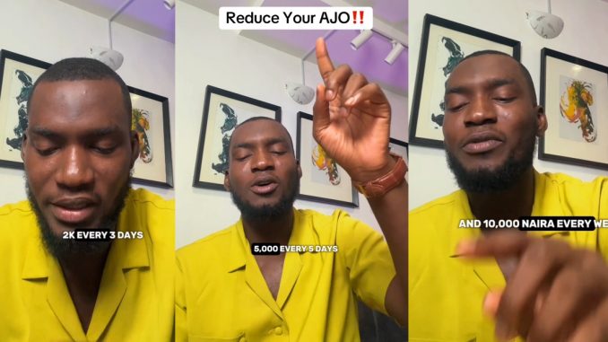 "Reduce your every time ajo and eat well" – Man counsels serial thrift contributors (VIDEO)