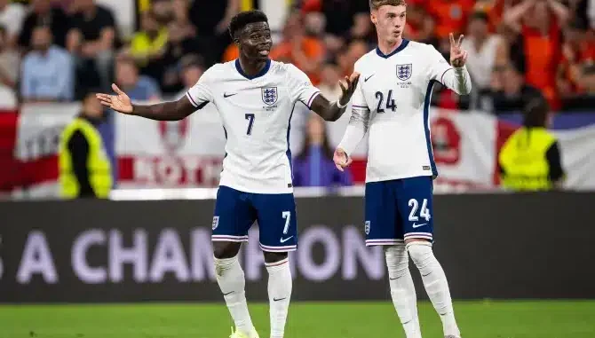 Full List: Saka, Palmer, 6 Other Players Withdraw From England Squad Ahead Of UEFA Nations League