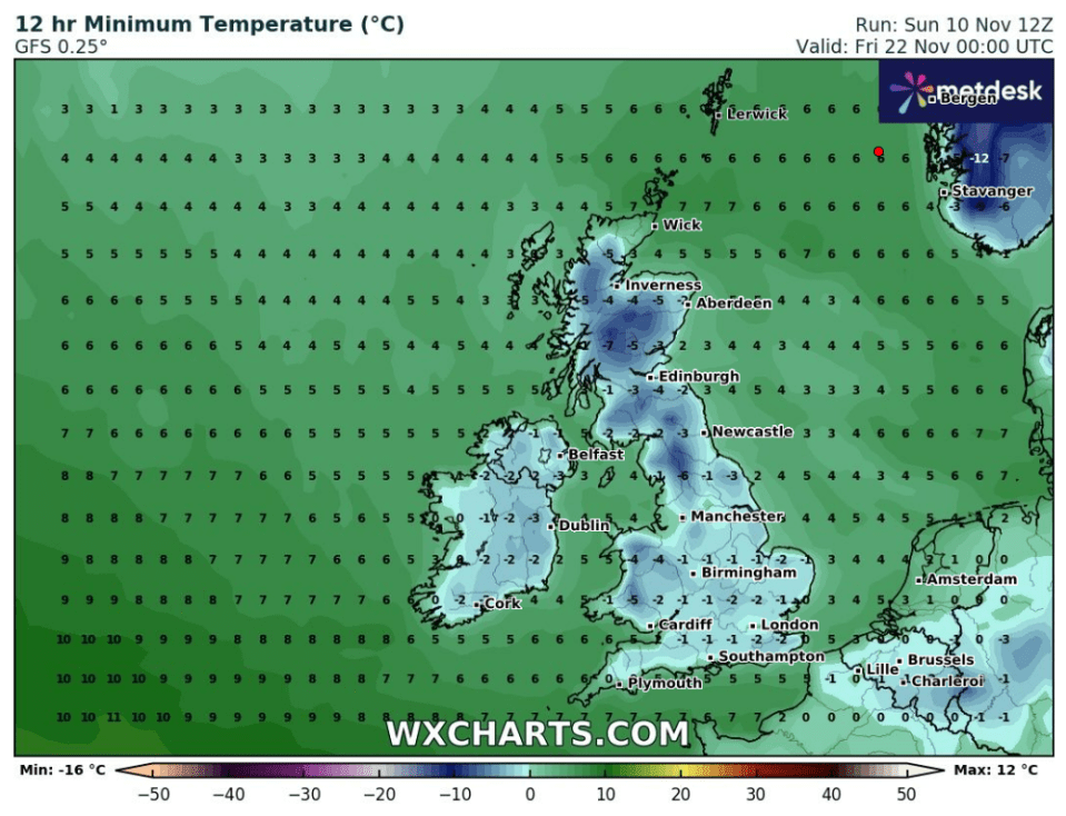 Scotland is set for icy cold temperatures with an early winter blast set to arrive shortly