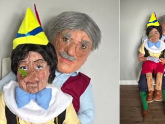 Scots schoolboy's jaw-dropping optical illusion Disney costume leaves Halloween fans baffled over 'what one's the kid?'