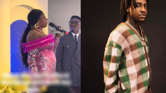 Shallipopi's mum ste@ls the show with an impressive performance of his song at an event in Edo State (VIDEO)