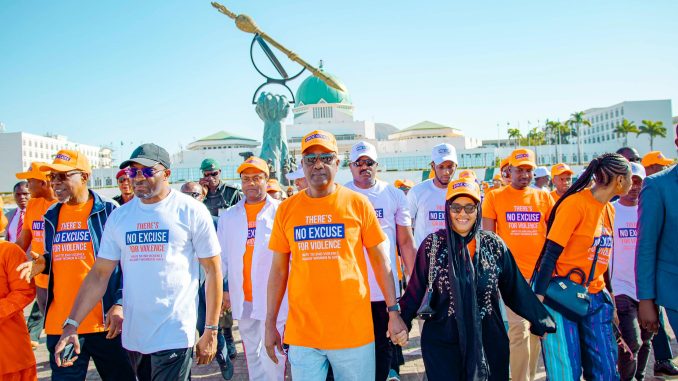 Speaker Abbas leads Reps on advocacy walk against gender-based