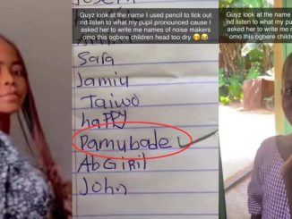 Teacher shocked as student spells 'Patience' as 'Pamubade' on noise-maker list