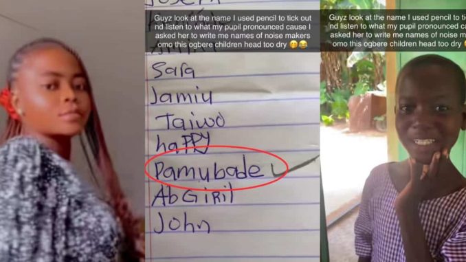 Teacher shocked as student spells 'Patience' as 'Pamubade' on noise-maker list