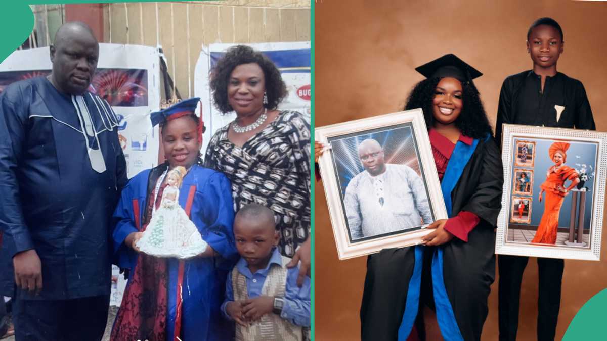 University Graduate Frames Photos of Her Late Parents Who Died Before Her Graduation Day