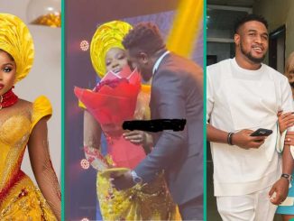 Veekee James’ Hubby Surprises Her With Flowers, Kisses on Stage While on Duty, Video Triggers Many