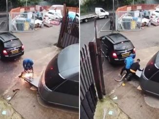 Watch gang swipe caravan off driveway in just SECONDS with 'carefully-planned' heist before speeding away