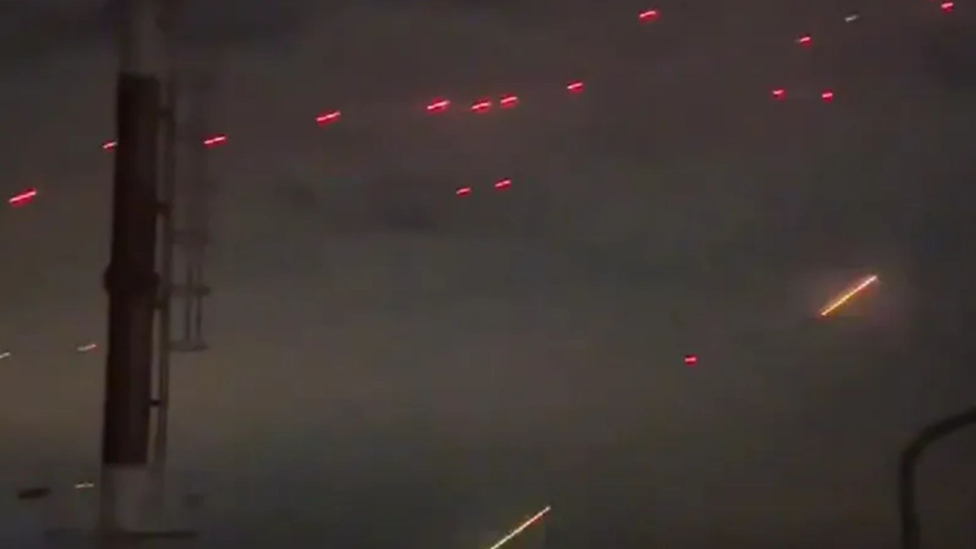 Watch heart-stopping moment Ukrainian anti-air guns light up the sky blasting Russian drone swarm attacking Odesa